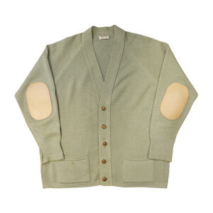 Vintage 50s McArdles of Piccadilly Elbow Patch Cardigan wool Size